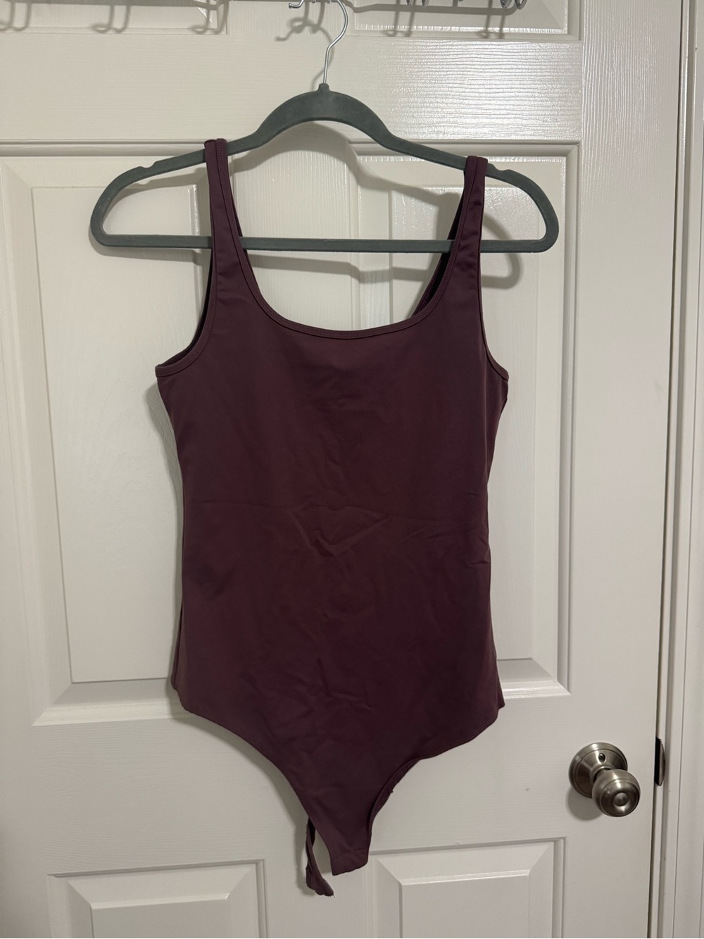 bohme Plum Solid Scoop Neck Bodysuit